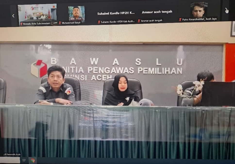 Rapat koordinasi persiapan pembentukan pendidikan pengawas partisipatif (P2P) secara daring, Selasa 14 Oktober 2025.