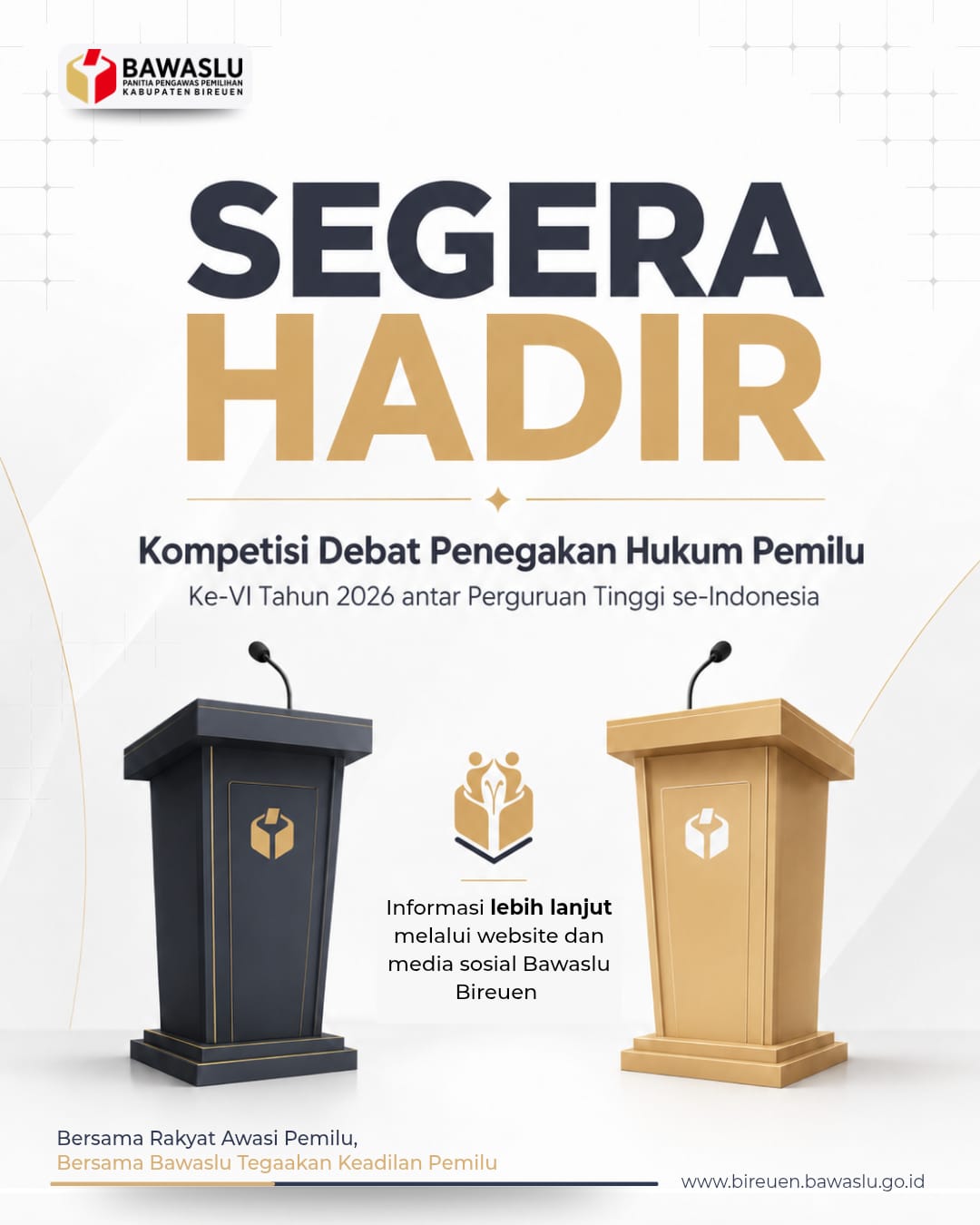 Kompetisi Debat Penegakan Hukum Pemilu VI Antar Perguruan Tinggi se-Indonesia Tahun 2026