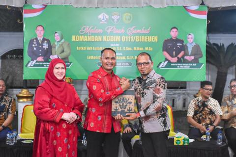 Momen pisah sambut dengan Dandim 0111/Bireuen.
