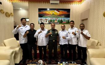 Panwaslih Kab. Bireuen berkunjung ke Makodim 0111/Bireuen, guna memperkuat sinergitas kelembagaan, Rabu 30 Juli 2025.