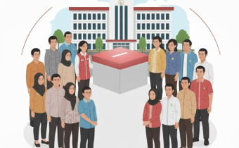 Ilustrasi sinergi antara berbagai elemen masyarakat dalam pengawasan partisipatif.